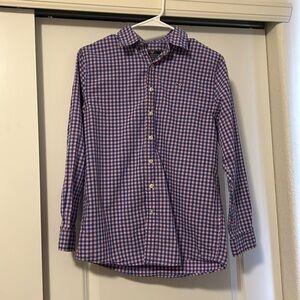 Kids/Boys Vineyard Vines Blue & Pink Cotton Whale Button Up Shirt Size 16/Large